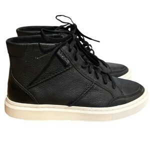 UGG Black Leather High-Top Sneakers EUC